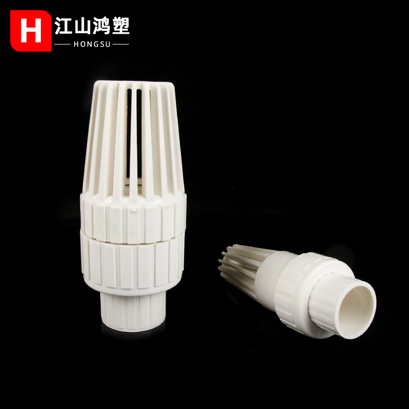 Válvula de retención de válvula de retención inferior de pvc 20-160 válvula de retención de pantalla de filtro de bomba de agua de alimentación de especificación completa