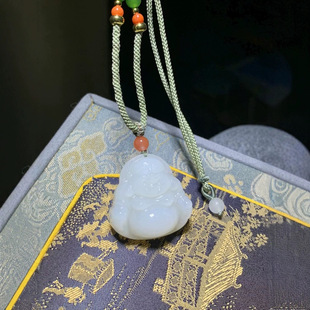 Jin Yu Tang Xinjiang Hetian jade suet jade Maitreya white moist delicate as fat fine workmanship