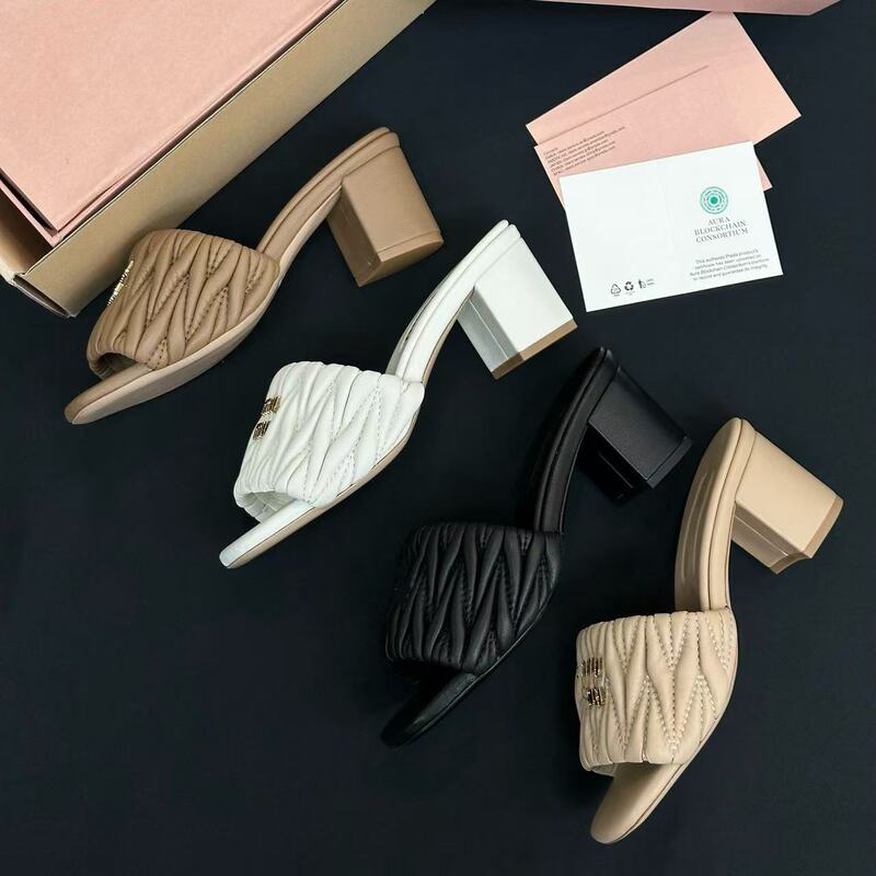 広州Miaojia多用途フラットサンダル、フレンチプリーツシューズ、夏の女性用アウターシューズ、新しいスクエアトゥスリッパ|undefined