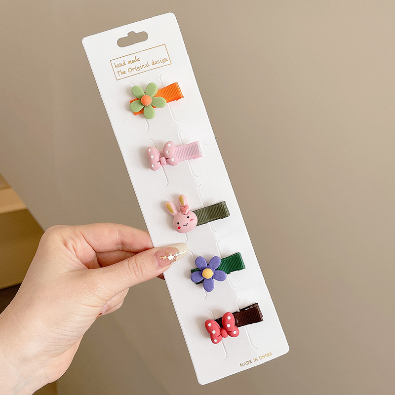 Niños lindos clips de pelo de sudor, clips de pelo de tela para bebés, clips de pelo de bordes laterales, clips de pelo fetal para bebés que no lastimen clips de pelo