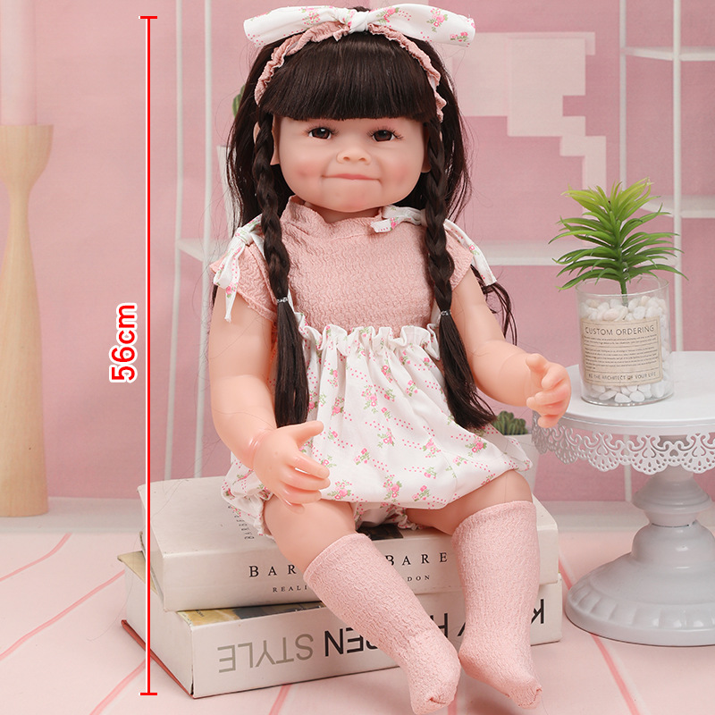 56 cm Rebirth Simulación de regalos de Barbie Baby Soft Girls Toy Set Muñecas para niños