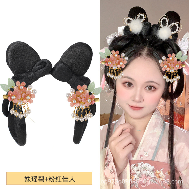 비취 토끼 꽃 요정 + 핑크 아름다움