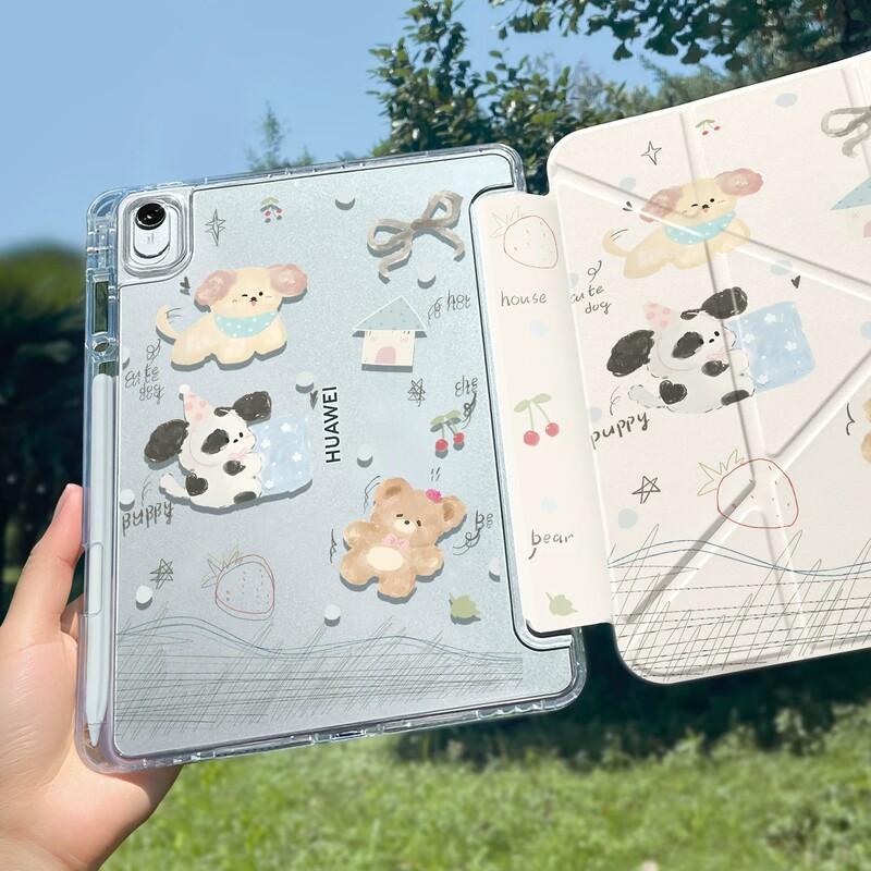 Suitable for Apple iPad Air8/7/6 Tablet Protective Case 11inch Sets of Cute Pro13 Transparent Y-Shaped Tenth Generation Pens Suitable for Apple iPad Air8/7/6 Tablet Protective Case 11inch Sets of Cute Pro13 Transparent Y-Shaped Tenth Generation Pens