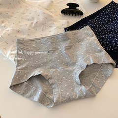 10A抗菌纯棉女士内裤包臀大码印花内裤加长纯棉裆舒适透气平角裤