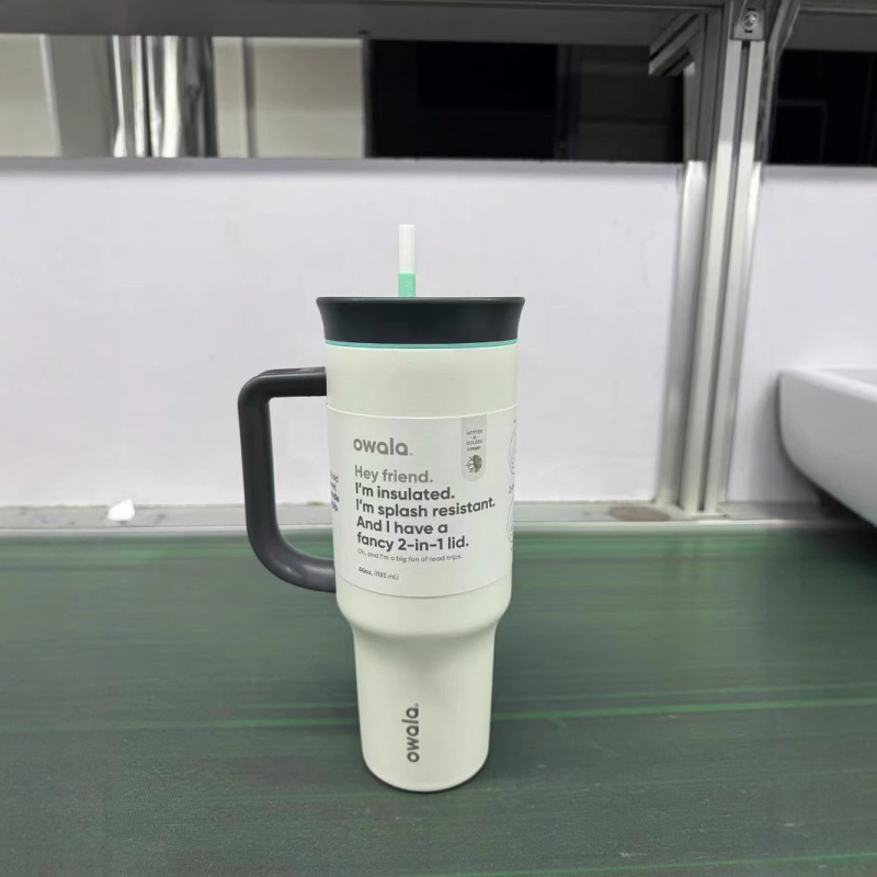 跨境owala水杯304不锈钢双层保温杯旅行汽车载杯40oz真空提手吸管|undefined