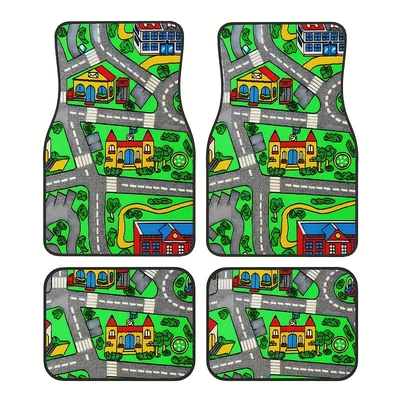 Avtomobil döşəmə paspasları, Cross-Border Temu Car Floor Mats, Stain-Resistant - sku120-color-temu-hot-selling-floor-mats-128-3344cm-two-piece-pack