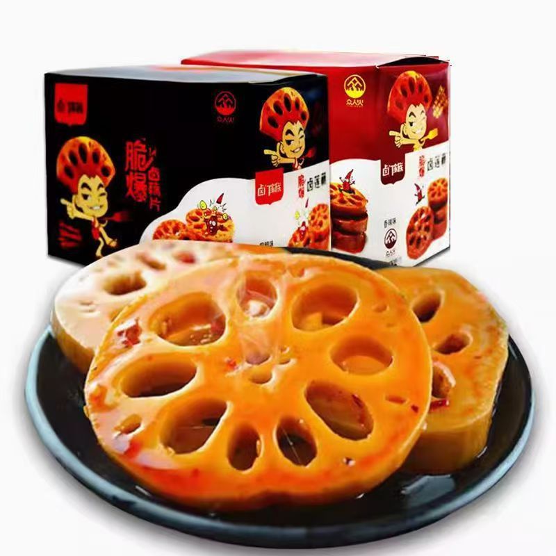 卤门家族香辣脆卤藕片 黑鸭味麻辣熟食小吃开袋即食休闲零食小吃
