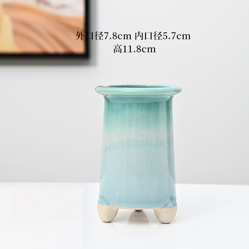 Macetas carnosas agrietadas en hielo, cerámica doméstica, arcilla transpirable, cerámica gruesa, control de raíces, pilas viejas, lavabo especial, liquidación, venta al por mayor