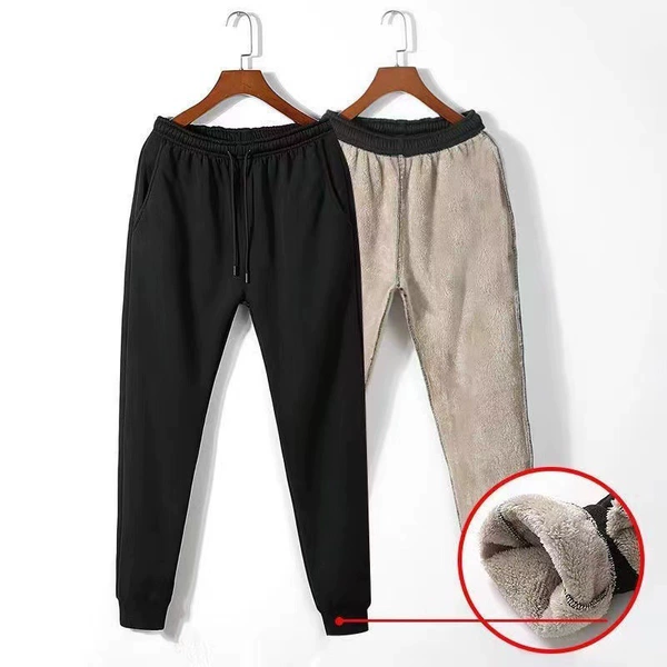 Black velvet trousers