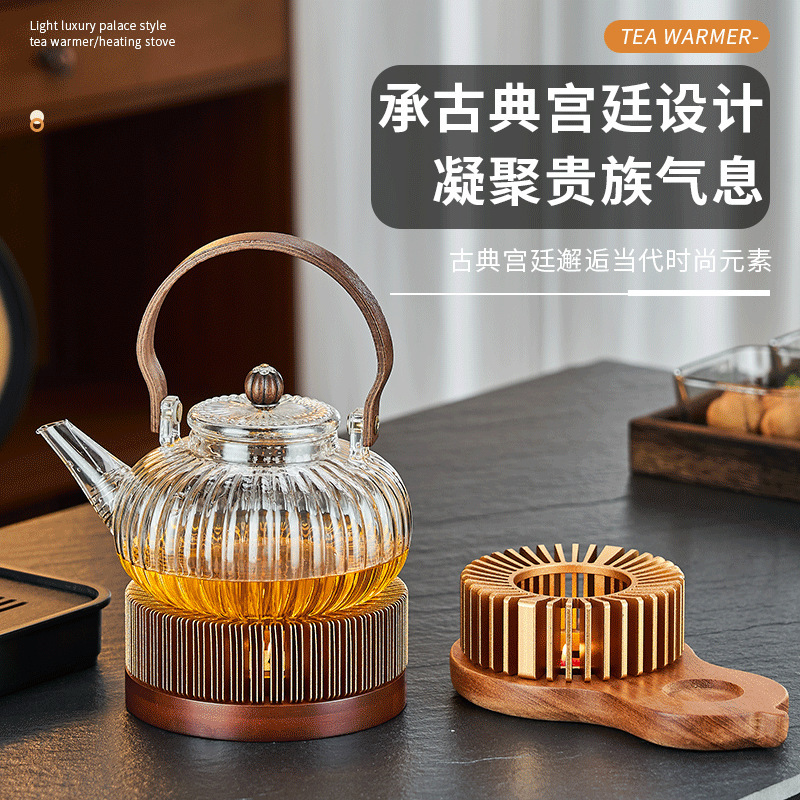 温茶炉ろうそく加熱台座が精巧で透かし彫りされた茶道が小さくて豪華で暖かい茶炉日本式ホテルレストランが業務用です。|undefined