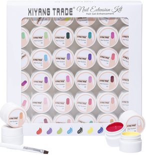 Amazon nail 36 color nail glue UV solid color light therapy nail oil glue set high-grade nail paint nail tools