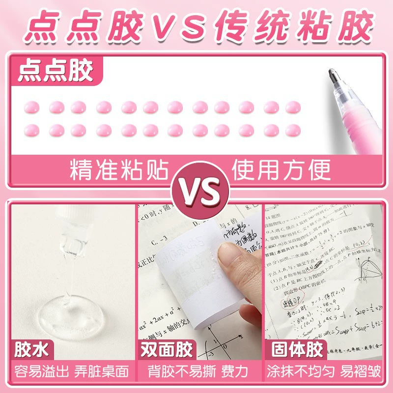 Карандаш-наклейка Dot Adhesive Pen (deli) — без следа, быстро сохнущий клей для планировщиков и рукоделия