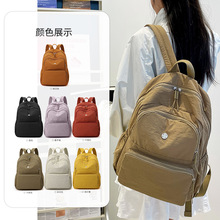 尼龙布双肩包2025秋时尚大容量轻便背包初中高中学生书包双肩包女