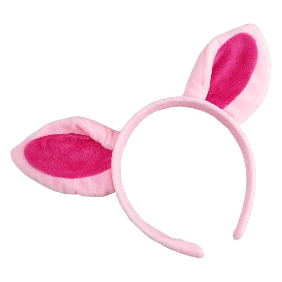 Halloween estilo explosivo transfronterizo lindo cerdo rosa oreja nariz diadema de cuatro piezas diadema de animal de peluche de dibujos animados