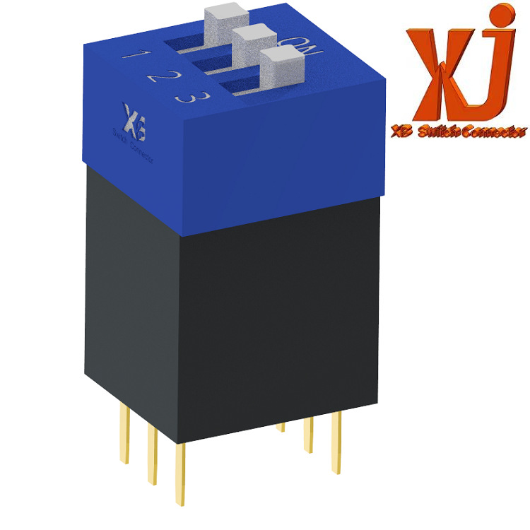 三档拨动开关立式加长 加高底座3位拨码开关 批发数字3位编码开关