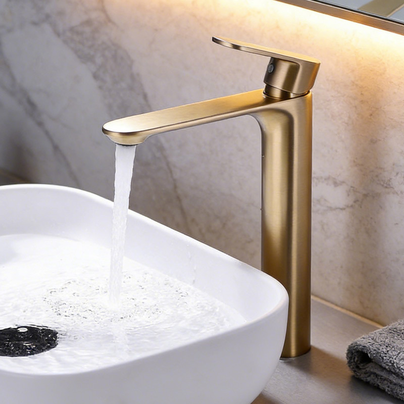 Cross-Border Russian Best-Selling Modern Simple Washbasin Faucet Little Moon Series All-Copper Basin Hot and Cold Faucet Cross-Border Russian Best-Selling Modern Simple Washbasin Faucet Little Moon Series All-Copper Basin Hot and Cold Faucet