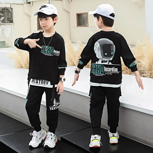 Children's Spring and Autumn Set for Boys 2024 New Spring and Autumn Style, Suitable for Middle Children, Stylish Children's Korean Version, Handsome Boy Fashion