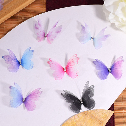Layered 2-5cm 3D Butterfly DIY Face Makeup Nail Art Decorative Accessories Gift Decoration Material