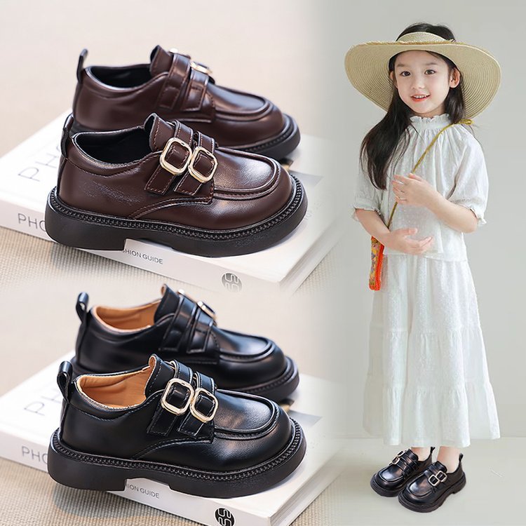 Zapatos de cuero para niñas 2026 primavera y otoño nuevos zapatos de princesa suave para niños de estilo británico Lefour zapatos de chicas zapatos de espectáculo de moda