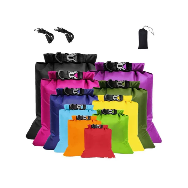 Outdoor waterproof bag, multifunctional lightweight river rafting bag, 10-piece set of waterproof storage bags, organizer bags, dry bags