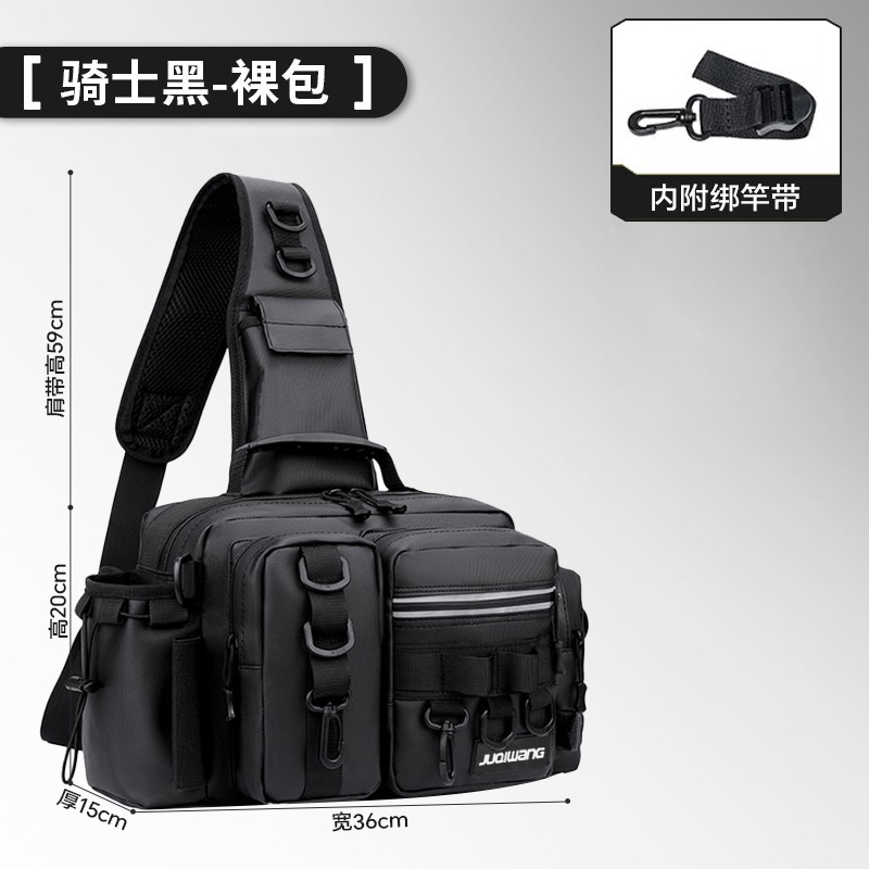 Bolsa de cintura multifuncional, mochila de hombro, mochila de tramo inclinada impermeable y resistente al desgaste, bolsa de almacenamiento para equipos de pesca especiales image 6