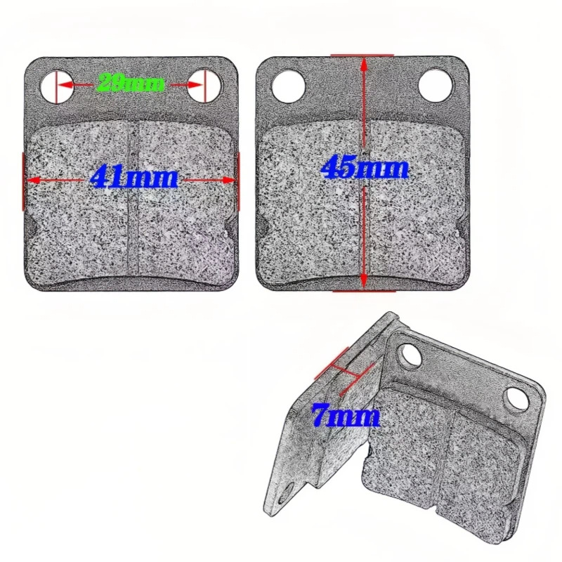 Front and rear brake pads for off-road motorcycles are suitable for Bosuer, Hunter, Falcon, T8, Cheetah 250, Huayang