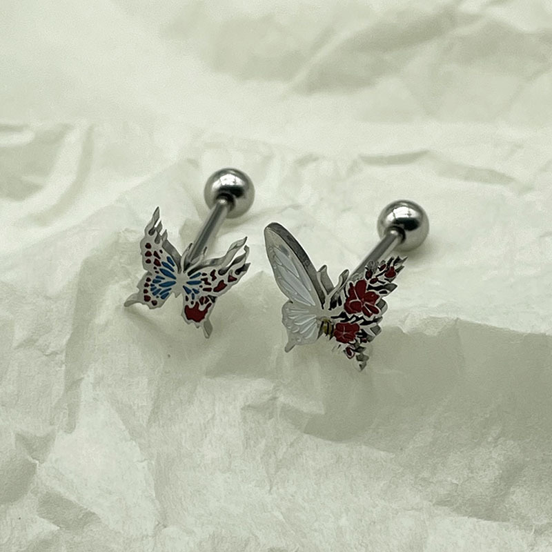 Simple Style Butterfly Titanium Steel Plating Tongue Nail 1 Piece display picture 3