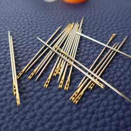 双孔金尾针DIY缝纫工具手缝针免穿针 盲针可混批