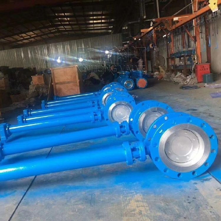 D343H加长杆蝶阀 法兰蜗轮蜗杆对焊 气动 中心 凸耳美标 欣弘阀门
