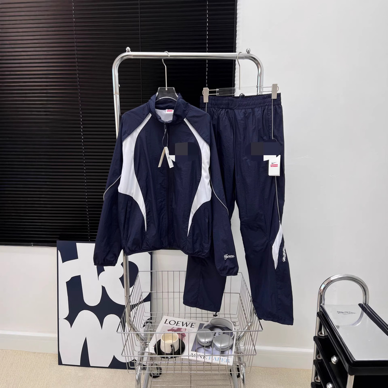 Ad Adidas Spring and Summer Retro Men's and Women's Couple's Color-Blocking Woven Jacket and Pants Set Ad Adidas Spring and Summer Retro Men's and Women's Couple's Color-Blocking Woven Jacket and Pants Set
