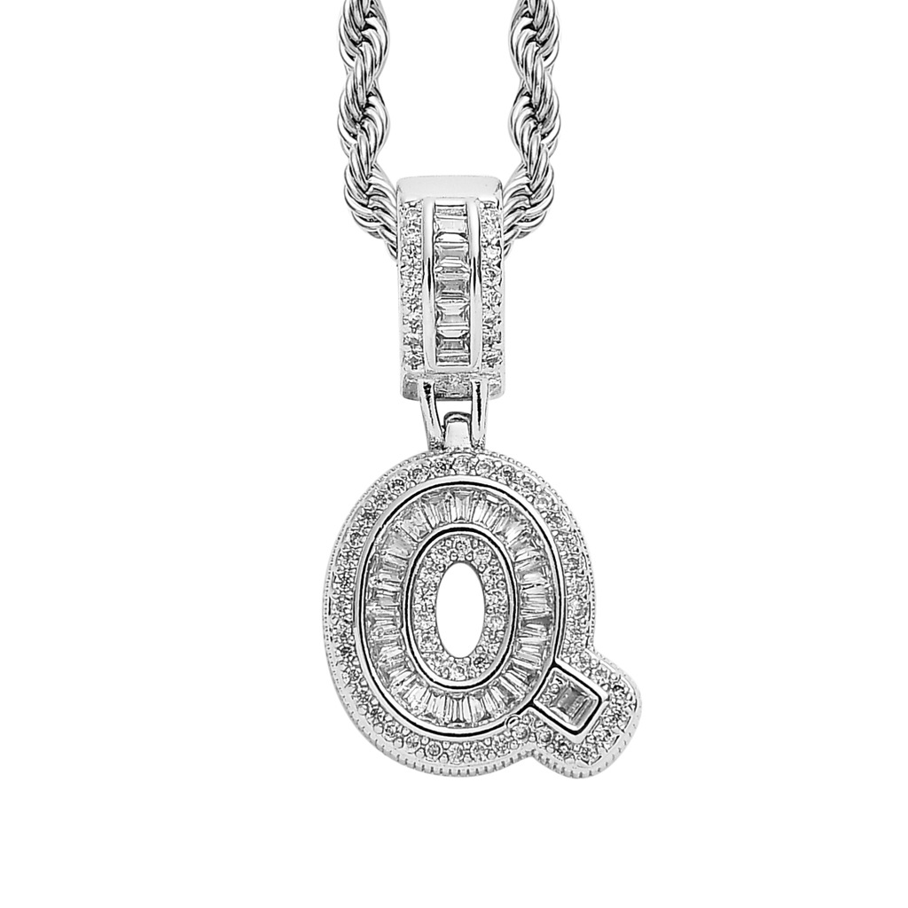 Style Simple Lettre Le Cuivre Incruster Zircon Pendentif 1 Pièce display picture 5