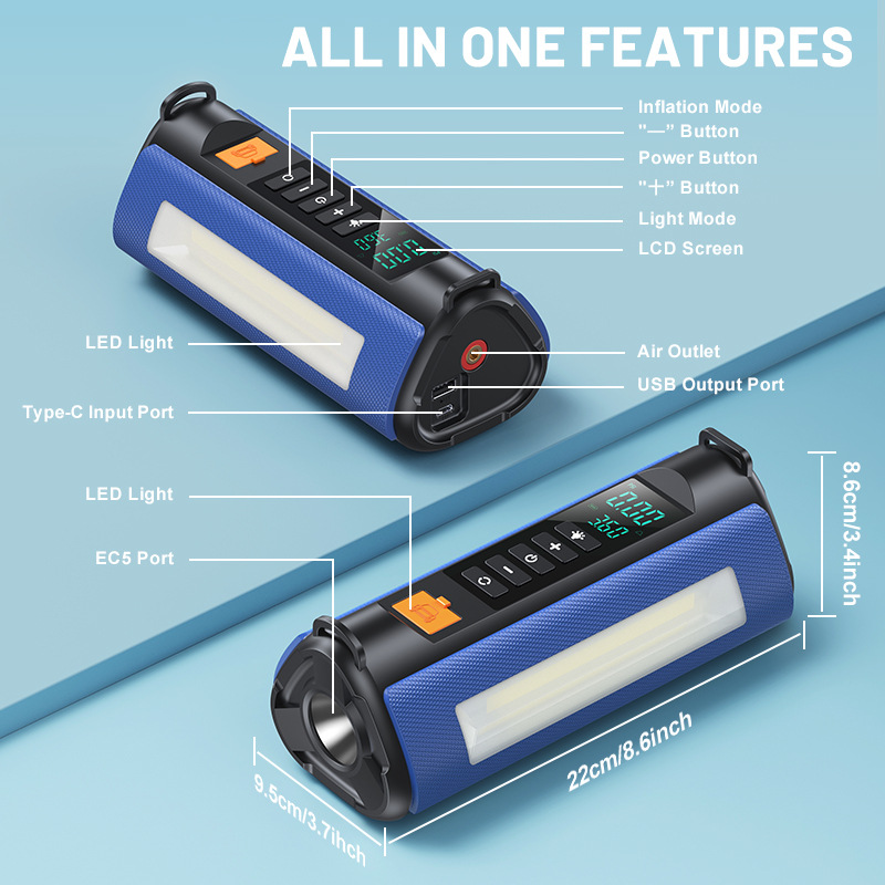 [Ts03] Cross-Border Car Emergency Jump Starter and Air Pump All-In-One Multifunctional Power Bank Ignition Device