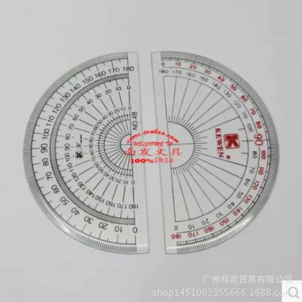 Acrylic Plexiglass Protractor 10-12cm Clear scale Accurate measurement 180 degree semicircle