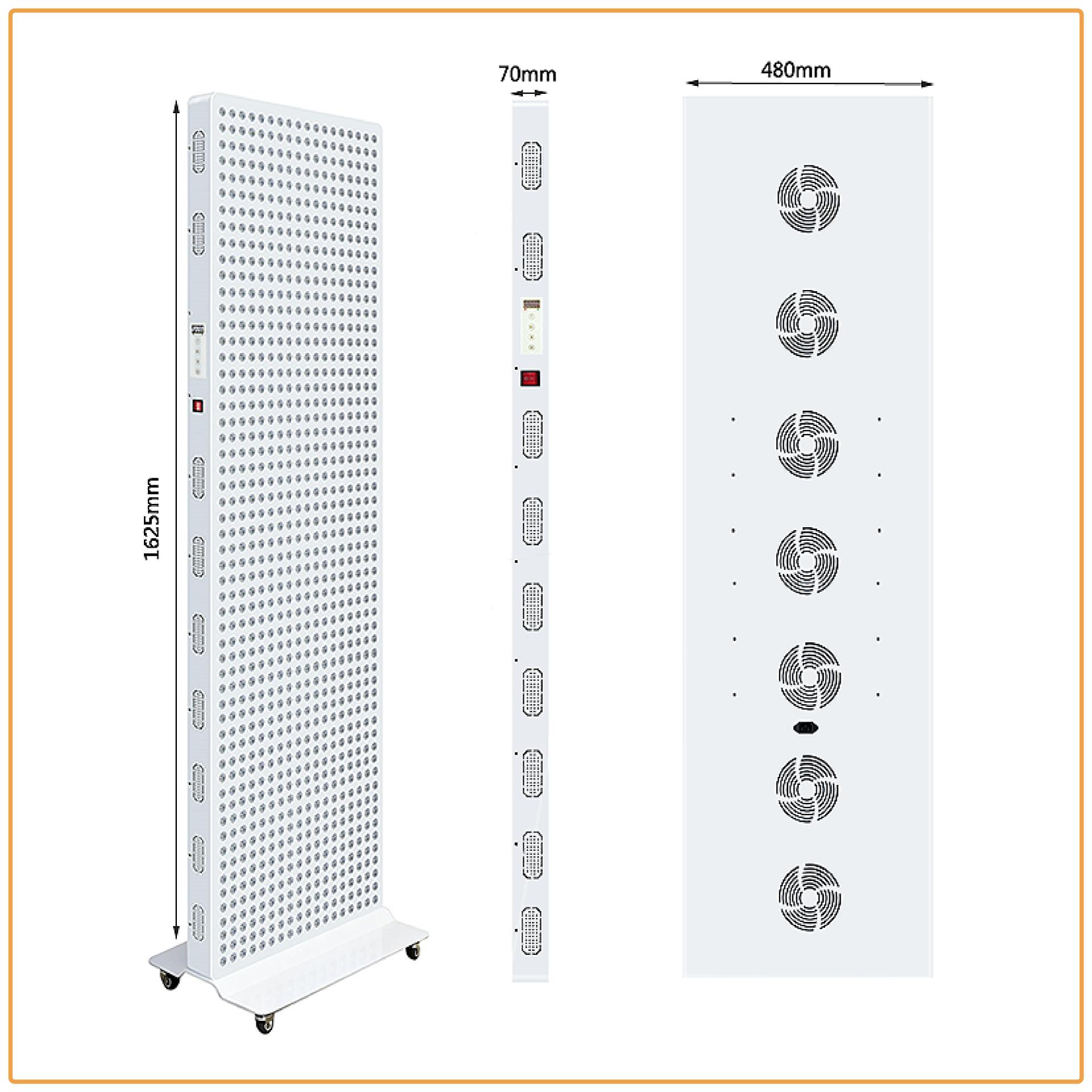 4000W gimnasio terapia de luz roja lámpara infrarroja reparación deportivo panel de luz roja luz infrarroja terapia física