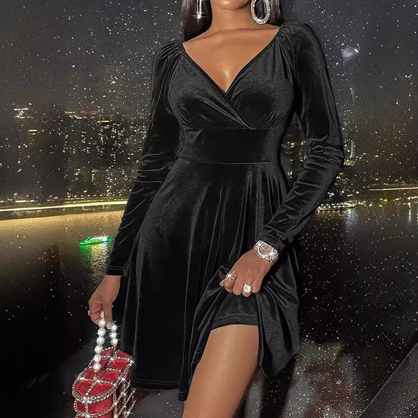 demi-season evening dress