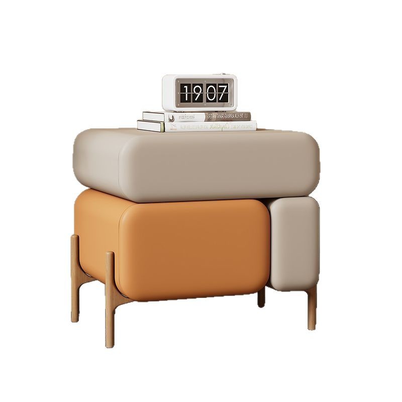 Mesita de noche minimalista italiana 2024 nuevo armario de almacenamiento de cama de dormitorio moderno simple de madera maciza de lujo ligero de alta gama