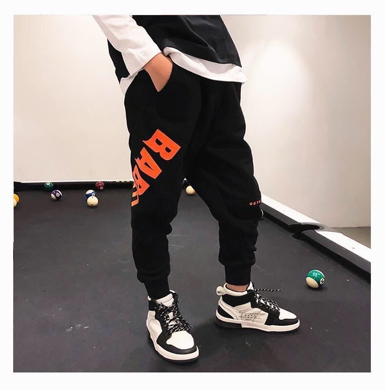 Winter, Spring, Autumn Season Simple Style Letter Polyester Boys Pants