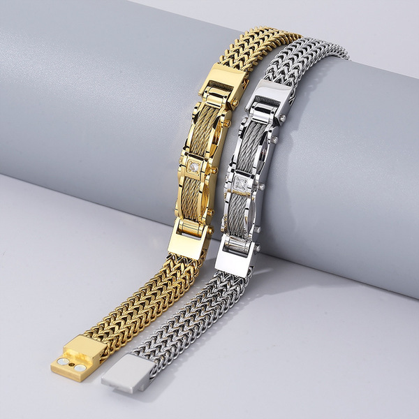 fashionable creative golden bracelet stainless steel