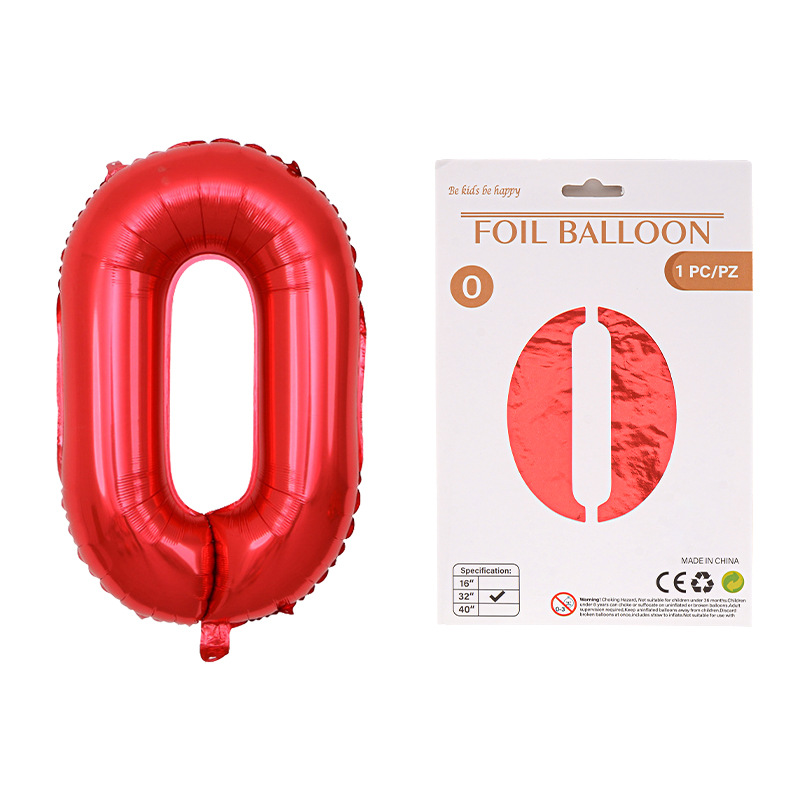 Globo de película de aluminio digital de 32 pulgadas, tarjeta de papel, tapa dura, paquete individual, cuerpo delgado, fiesta digital, globo decorativo flotante