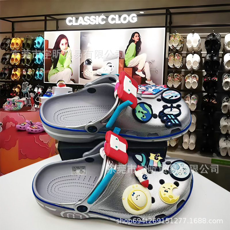 Cross King Glory Cave Shoes / Sandallas de Bob Esponja Pitufos / Goku Niños Cave Shoes Padres e Hijos Sandallas