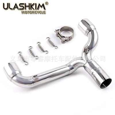 Gsr400 Gsr600 Bk400 Bk600 Motorcycle Modified Mid-Section Sc Exhaust Pipe Carbon Fiber (Motorcycle exhaust pipe) - 1