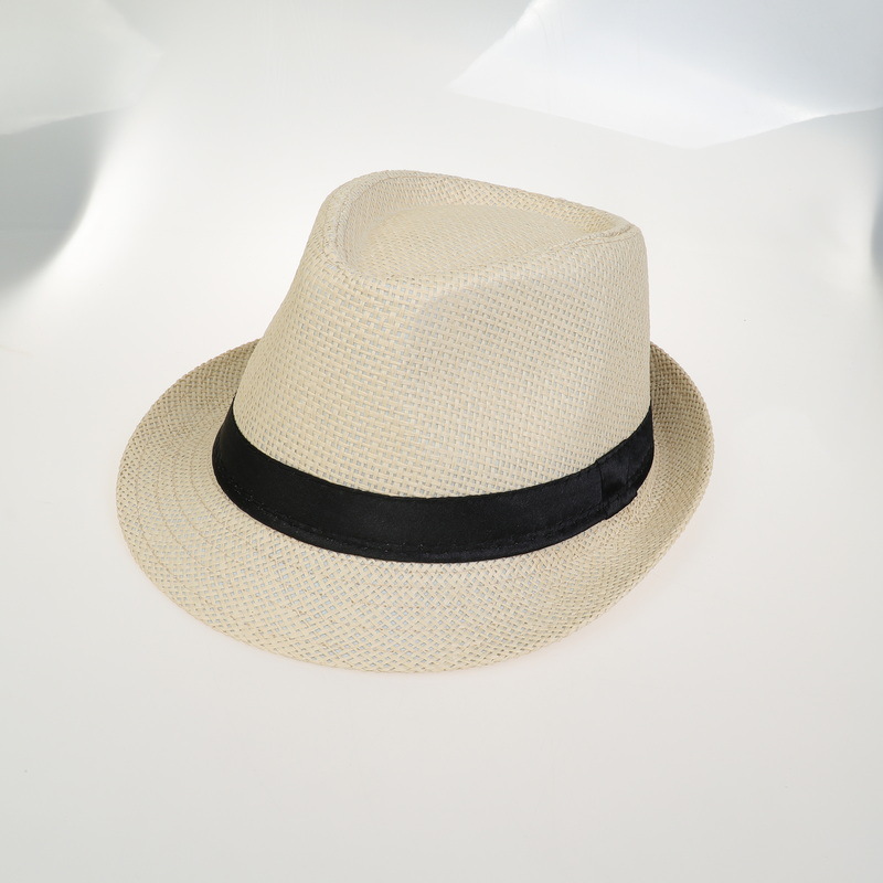 Sombrero de protección solar de verano para padres e hijos Sombrero de paja para hombres Sombrero de copa para niños Sombrero de jazz sombrero de paja de protección solar de verano para hombres británicos
