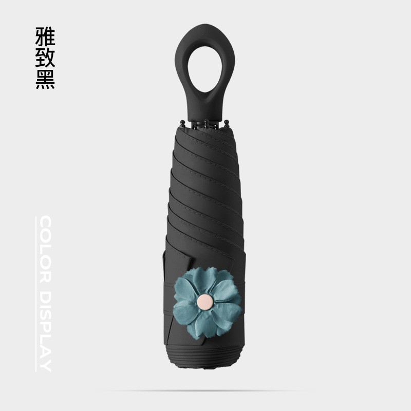 ミニビニール日焼け止めパラソル折りたたみコンパクトポータブルリングハンドル日傘卸売日傘メーカー在庫|undefined