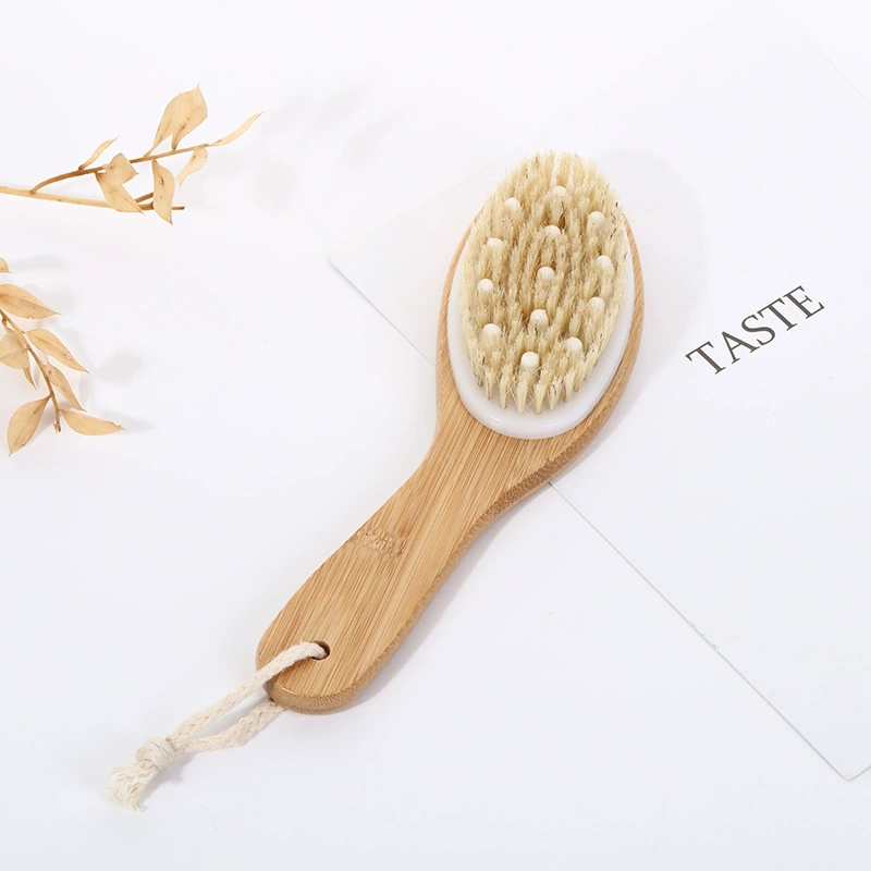 Amazon Cross-border Bristle Brush Massage, Bathing Brush Handburse Bath Brush Brush Round Bath Brush Brush Hemu Bath Brush