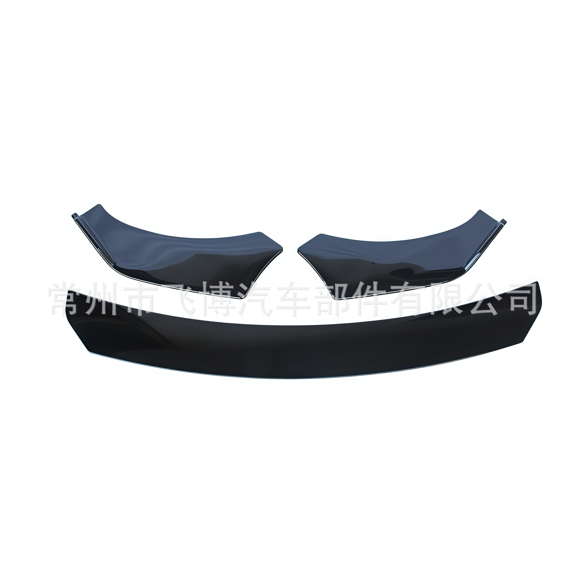 Universal three-section front lip spoiler for sedans and hatchbacks, front lip modification, small body kit