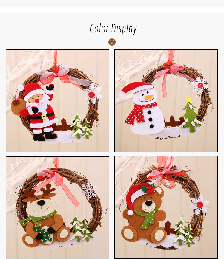 Wholesale New Wooden Rattan Garland Christmas Decorations Nihaojewelry display picture 1