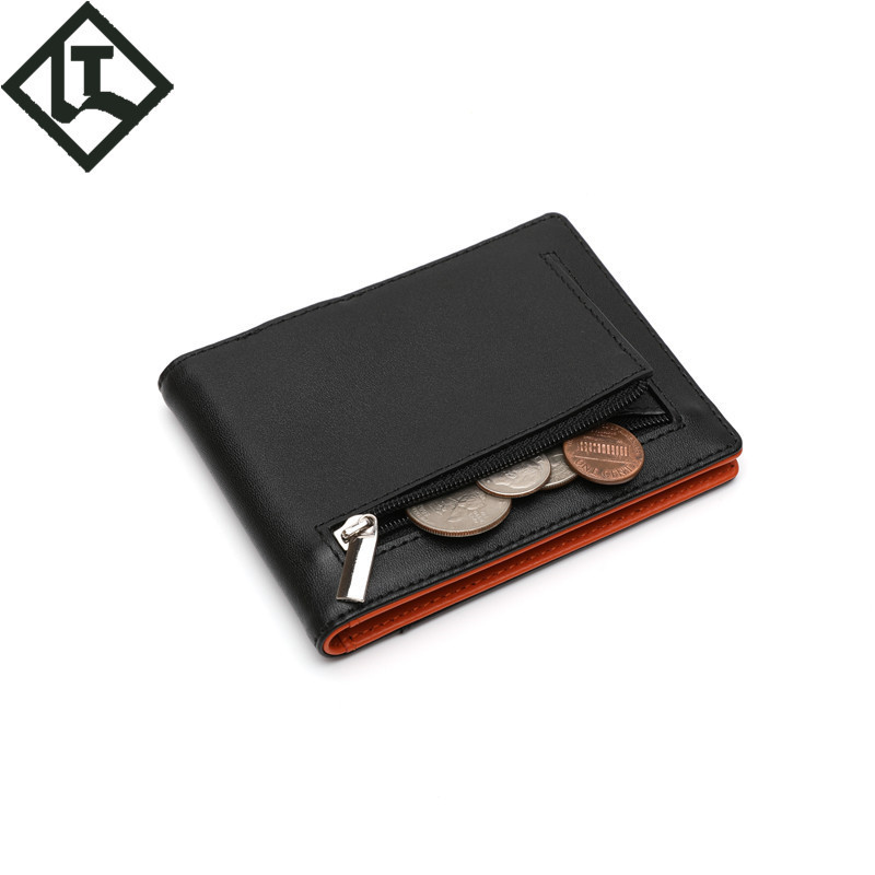 跨境美金男士钱包 真皮超薄亚马逊钱夹wallet men 美金夹钱包RFID