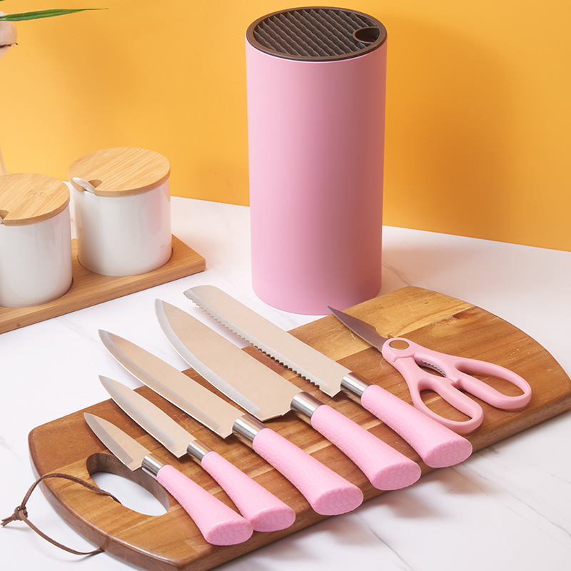 Juego de cuchillos de cocina Cuchillo doméstico Cuchillo de cocina de acero inoxidable Cuchillo multiusos Juego de seis piezas Cuchillo de chef Juego de regalo