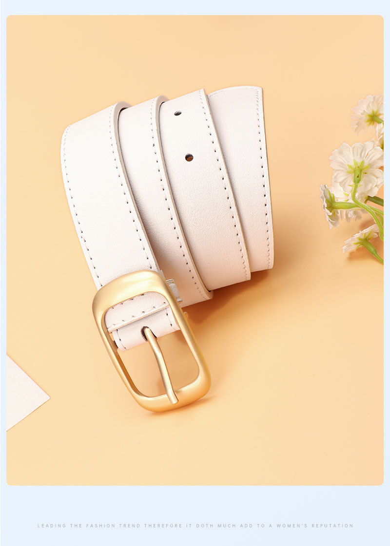 Fashionable and versatile women's belt with alloy pin buckle, simple belt for women, high-end decorative clothing belt_viptrois.com