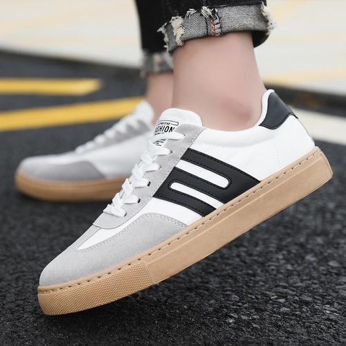  spring extra large size Hong Kong style classic stitching Korean style white shoes men's trendy versatile men's trendy shoes casual sneakers